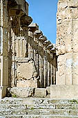 Selinunte the temple hill - A close-up of the Doric columns of temple E, 10 m high and with a diameter of more than 2 meters. 